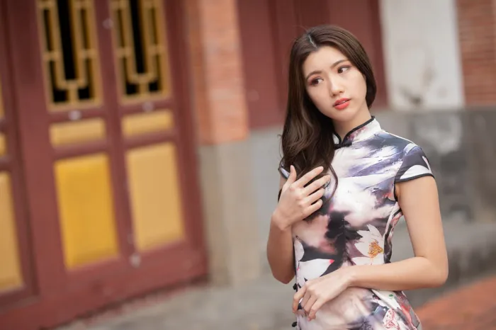 [Mzsock] NO.071 Zhang Lunzhen cheongsam, high heels and beautiful legs, outdoor shot street photography#[52P]-49